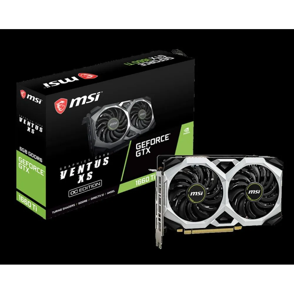 Placa video msi nvidia geforce rtx 1660 ti oc ventus Msi - 1