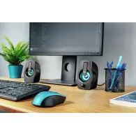 Boxe stereo trust gemi rgb 2.0 speaker set - black Trust - 1