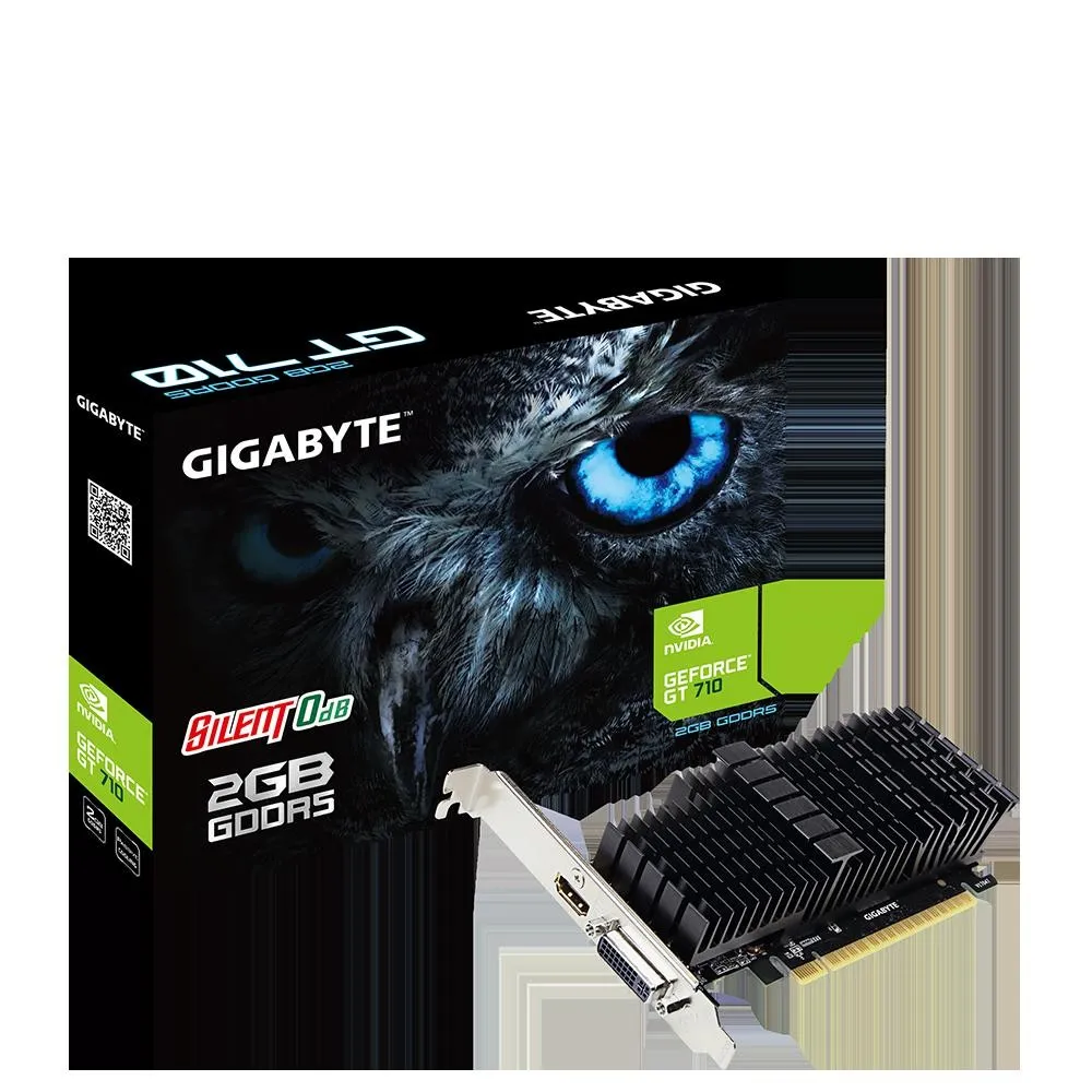 Placa video gigabyte nvidia geforce gt 710 gt710 core clock Gigabyte - 1
