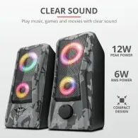 Boxe stereo gxt 606 javv rgb-illuminated 2.0 speaker set  specifications Trust - 1