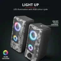 Boxe stereo gxt 606 javv rgb-illuminated 2.0 speaker set  specifications Trust - 1