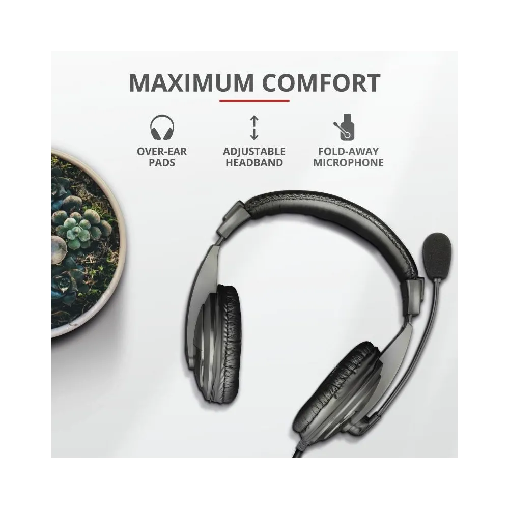 Casti cu microfon trust quasar headset for pc and laptop Trust - 1