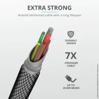 Cablu incarcare trust keyla extra-strong usb to lightning cable 1m Trust - 1