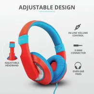 Casti cu microfon trust sonin kids headphones - red  specifications Trust - 1