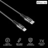 Cablu incarcare trust keyla extra-strong usb-c to lightning cable 1m Trust - 1