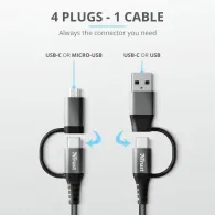 Cablu incarcare trust keyla extra-strong 4-in-1 usb cable 1m  specifications Trust - 1