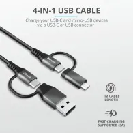 Cablu incarcare trust keyla extra-strong 4-in-1 usb cable 1m  specifications Trust - 1