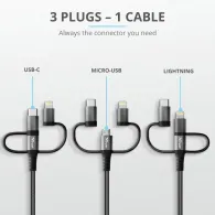Cablu incarcare trust keyla extra-strong 3-in-1 usb cable 1m  specifications Trust - 1
