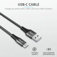 Cablu incarcare trust keyla extra-strong usb to usb-c cable 1m Trust - 1