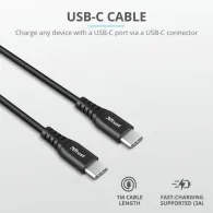 Cablu incarcare trust ndura usb-c to usb-c cable 1m  specifications Trust - 1