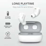 Casti cu microfon trust nika tws bluetooth earphones white  specifications Trust - 1
