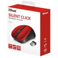 Mouse trust mydo silent click pc sau nb wireless 2.4ghz optic 1800 dpi butoane/scroll 4/1 buton selectare viteza rosu tr-21871 (