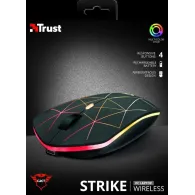 Mouse trust gxt 117 strike gaming wireless 2.4ghz optic 1400 dpi butoane/scroll 6/1 iluminare buton selectare viteza negru tr-22
