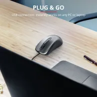 Mouse trust carve pc sau nb cu fir usb optic 1200 dpi butoane/scroll 3/1  negru tr-23733 (include tv 0.18lei) Trust - 1