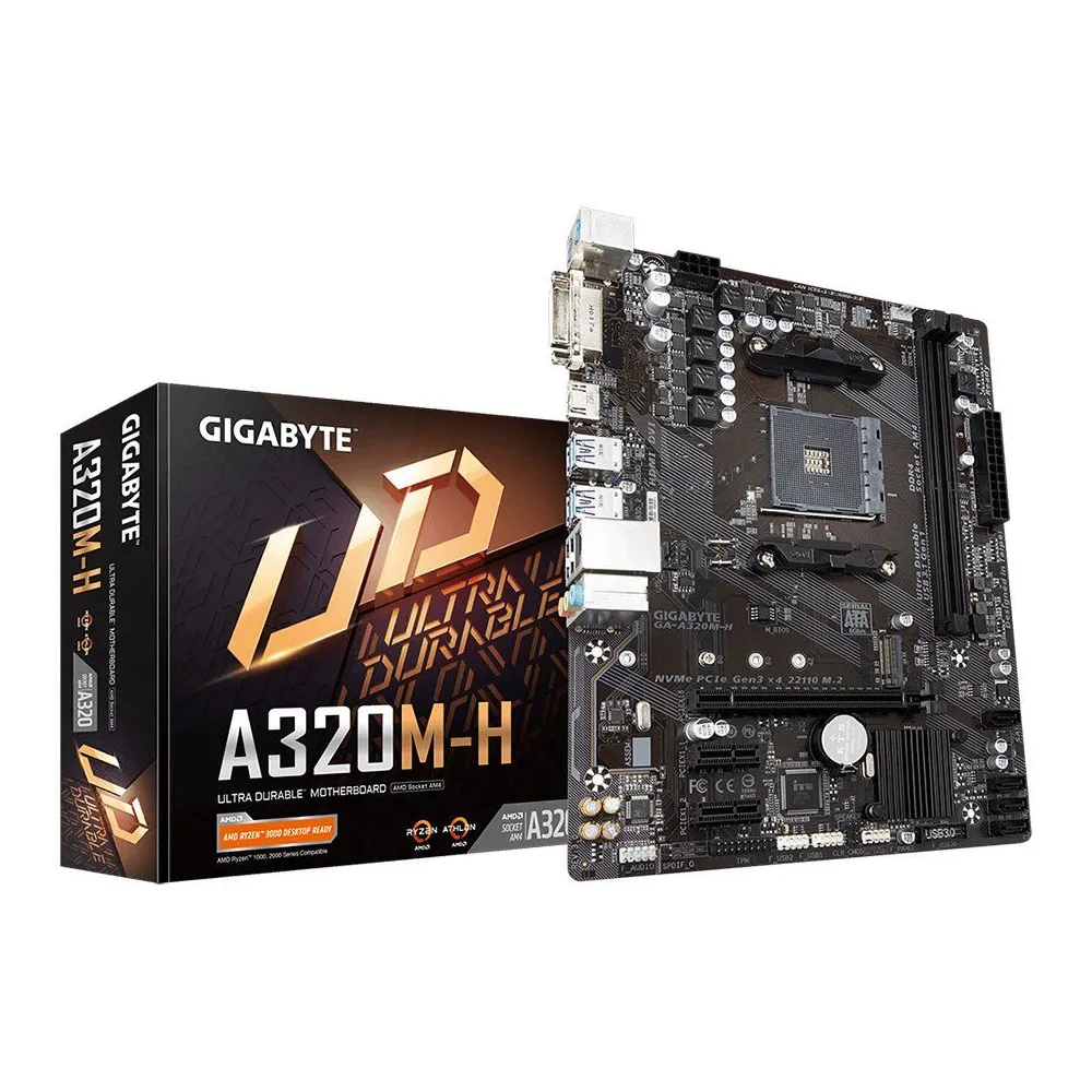 Gigabyte main board desktop amd a320m-h rev 3.0 (am4 2xddr4 Gigabyte - 1