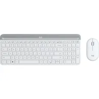 Logitech Slim Wireless Keyboard and Mouse Combo MK470 tastaturi USB QWERTY Englez Alb Logitech - 1