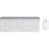 Logitech Slim Wireless Keyboard and Mouse Combo MK470 tastaturi USB QWERTY Englez Alb Logitech - 1
