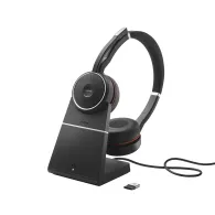 Jabra Evolve 75 MS Stereo Căști Prin cablu & Wireless Bandă de fixare pe cap Birou/Call center Micro-USB Bluetooth Negru, Roşu J