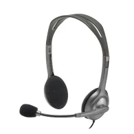 Logitech Stereo Headset H110 Căști Prin cablu Bandă de fixare pe cap Birou/Call center Negru, Argint Logitech - 1