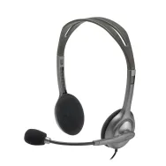 Logitech Stereo Headset H110 Căști Prin cablu Bandă de fixare pe cap Birou/Call center Negru, Argint Logitech - 1
