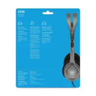 Logitech Stereo Headset H110 Căști Prin cablu Bandă de fixare pe cap Birou/Call center Negru, Argint Logitech - 8