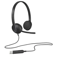 Logitech H340 USB Computer Headset Căști Prin cablu Bandă de fixare pe cap Birou/Call center USB Tip-A Negru Logitech - 1