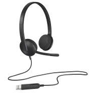 Logitech H340 USB Computer Headset Căști Prin cablu Bandă de fixare pe cap Birou/Call center USB Tip-A Negru Logitech - 1
