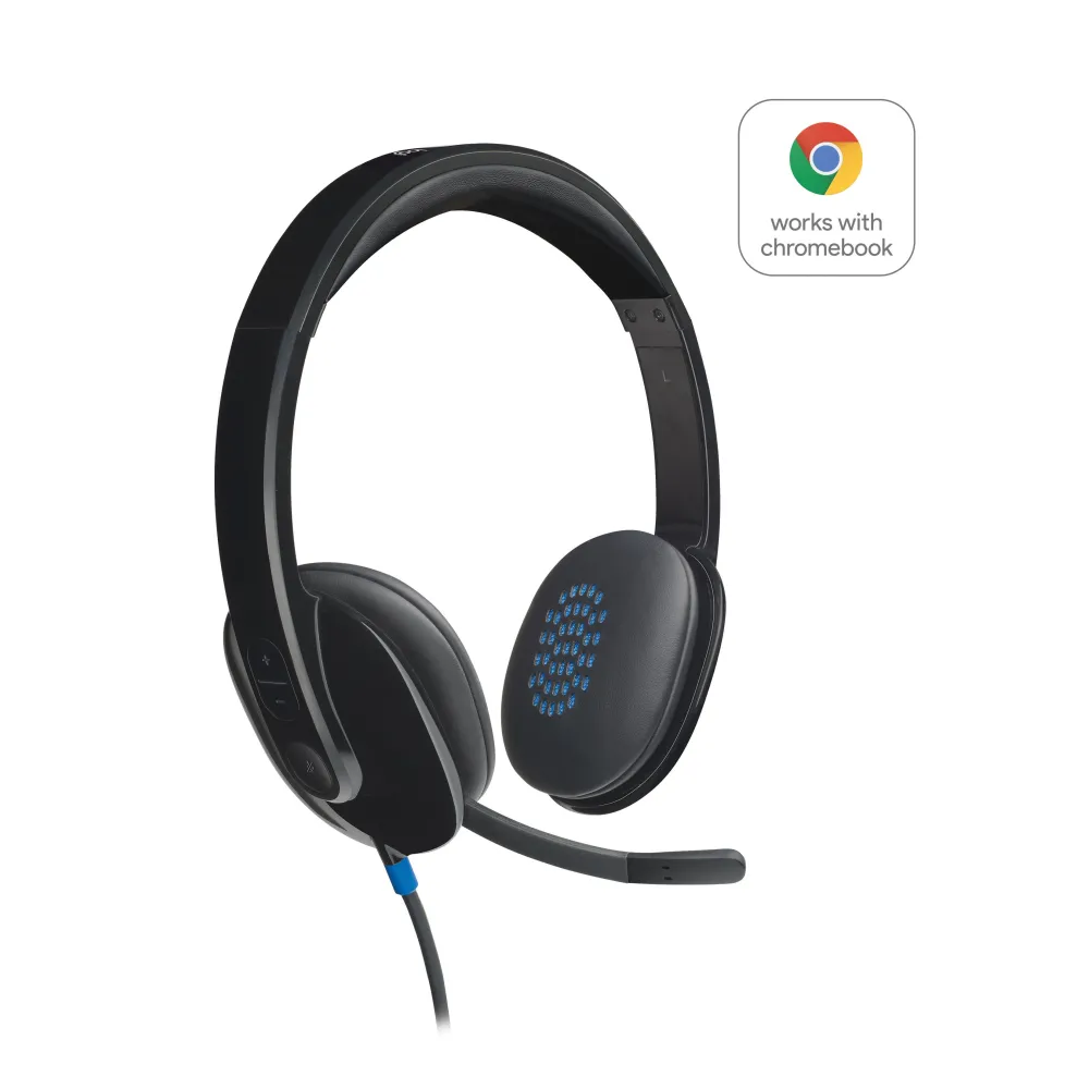 Logitech H540 USB Computer Headset Căști Prin cablu Bandă de fixare pe cap Birou/Call center USB Tip-A Negru Logitech - 1
