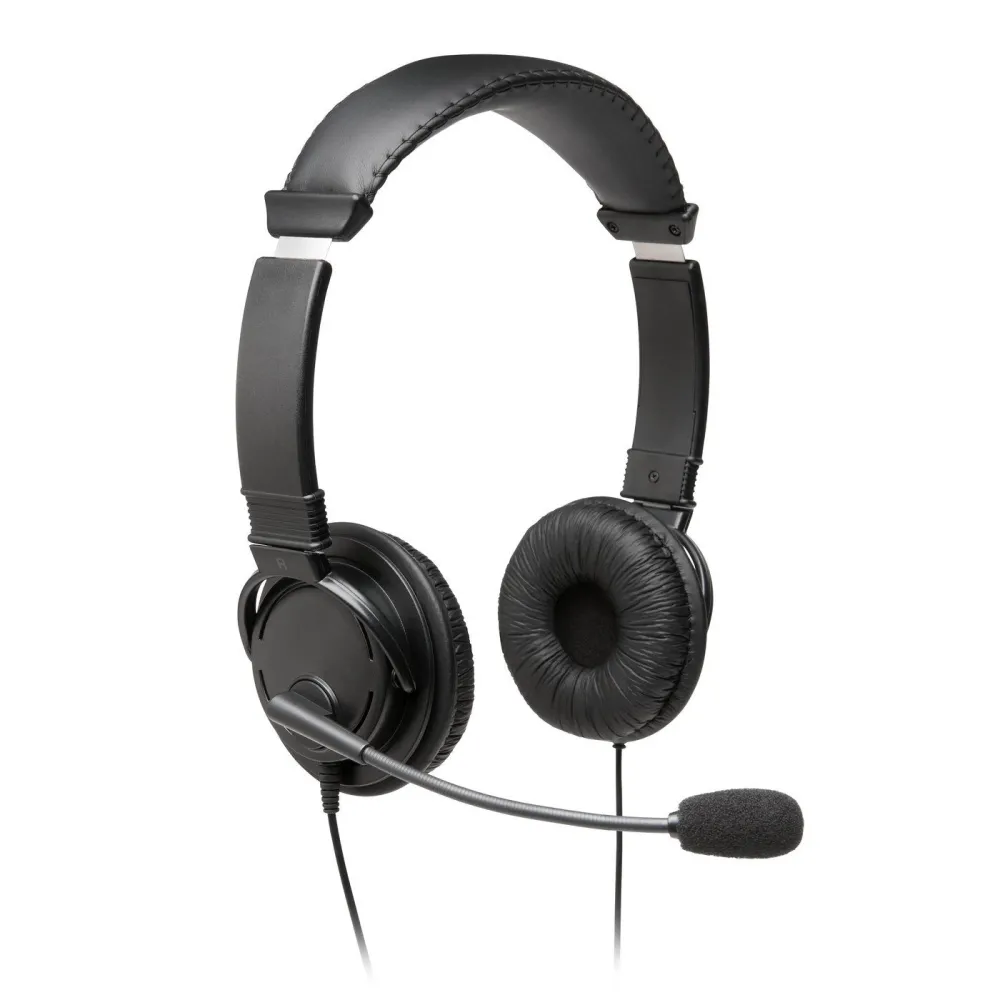Kensington K97601WW cască audio & cască cu microfon Căști Prin cablu Bandă de fixare pe cap Calls/Music USB Tip-A Negru Kensingt