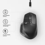 Logitech MX Master 2S Wireless Mouse mouse-uri Mâna dreaptă RF Wireless + Bluetooth Cu laser 1000 DPI Logitech - 4