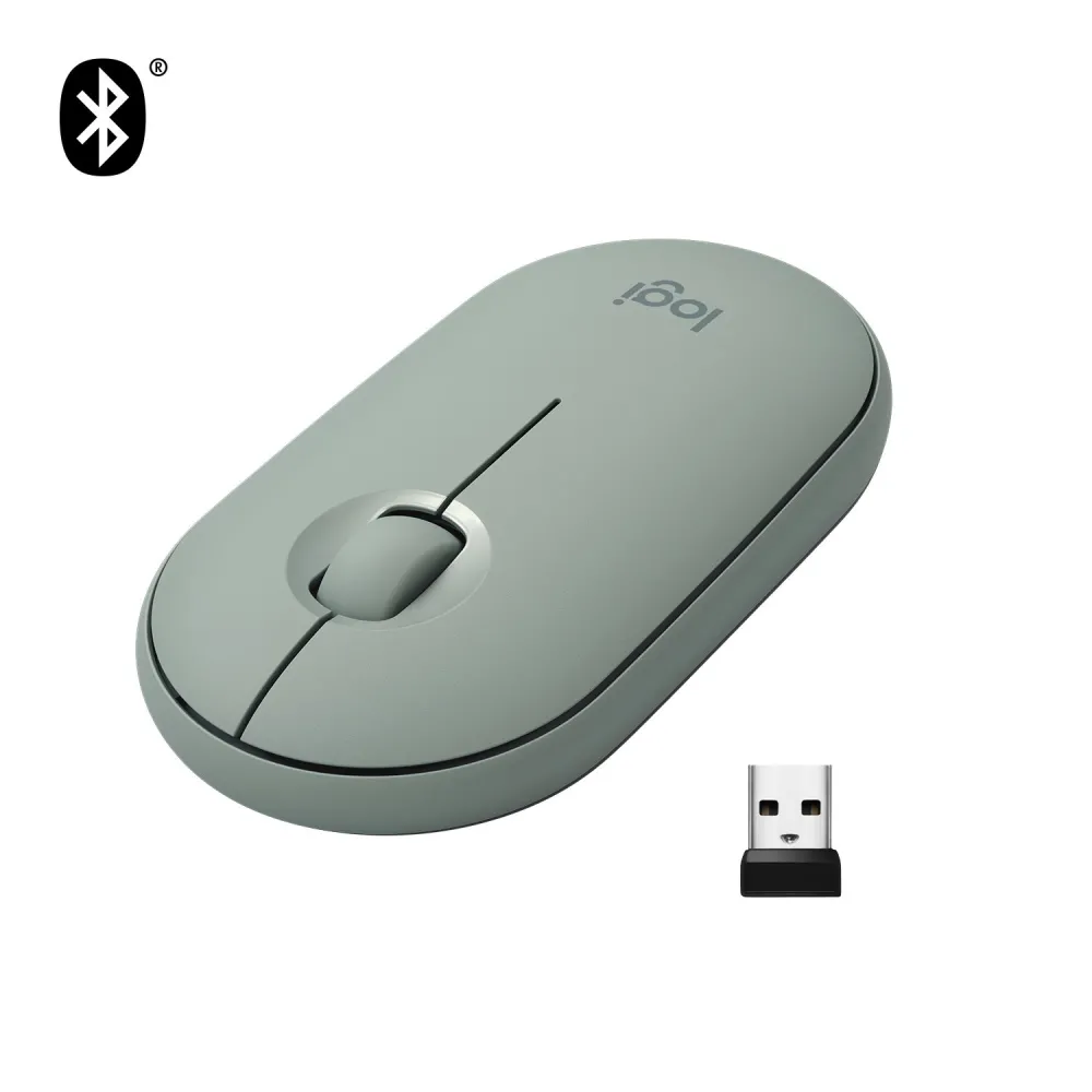 Logitech Pebble M350 Wireless Mouse mouse-uri Ambidextru RF Wireless + Bluetooth Optice 1000 DPI Logitech - 1