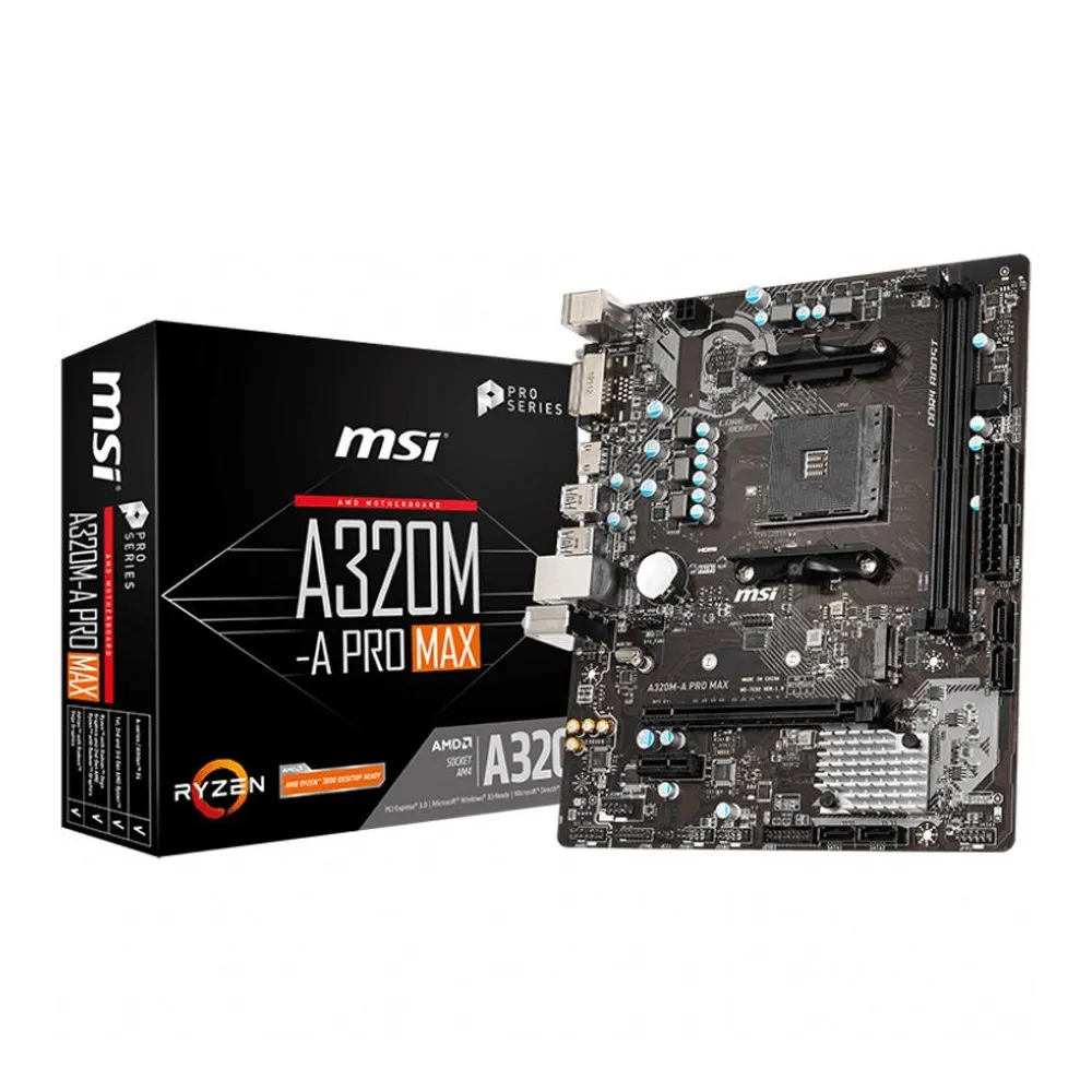 Msi a320m-a pro max m-atx amd am4 socket 1 x Msi - 1