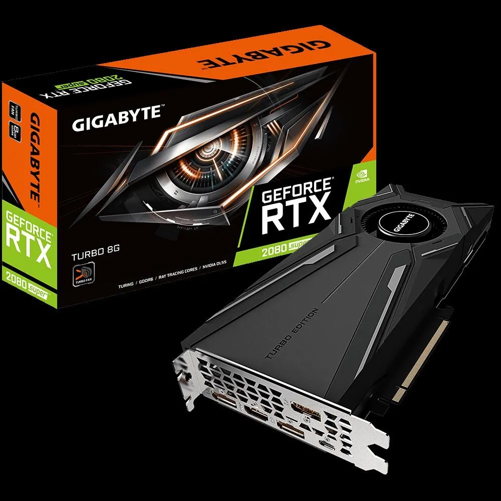 Placa video gigabyte gf rtx 2080 super turbo 8g core Gigabyte - 1
