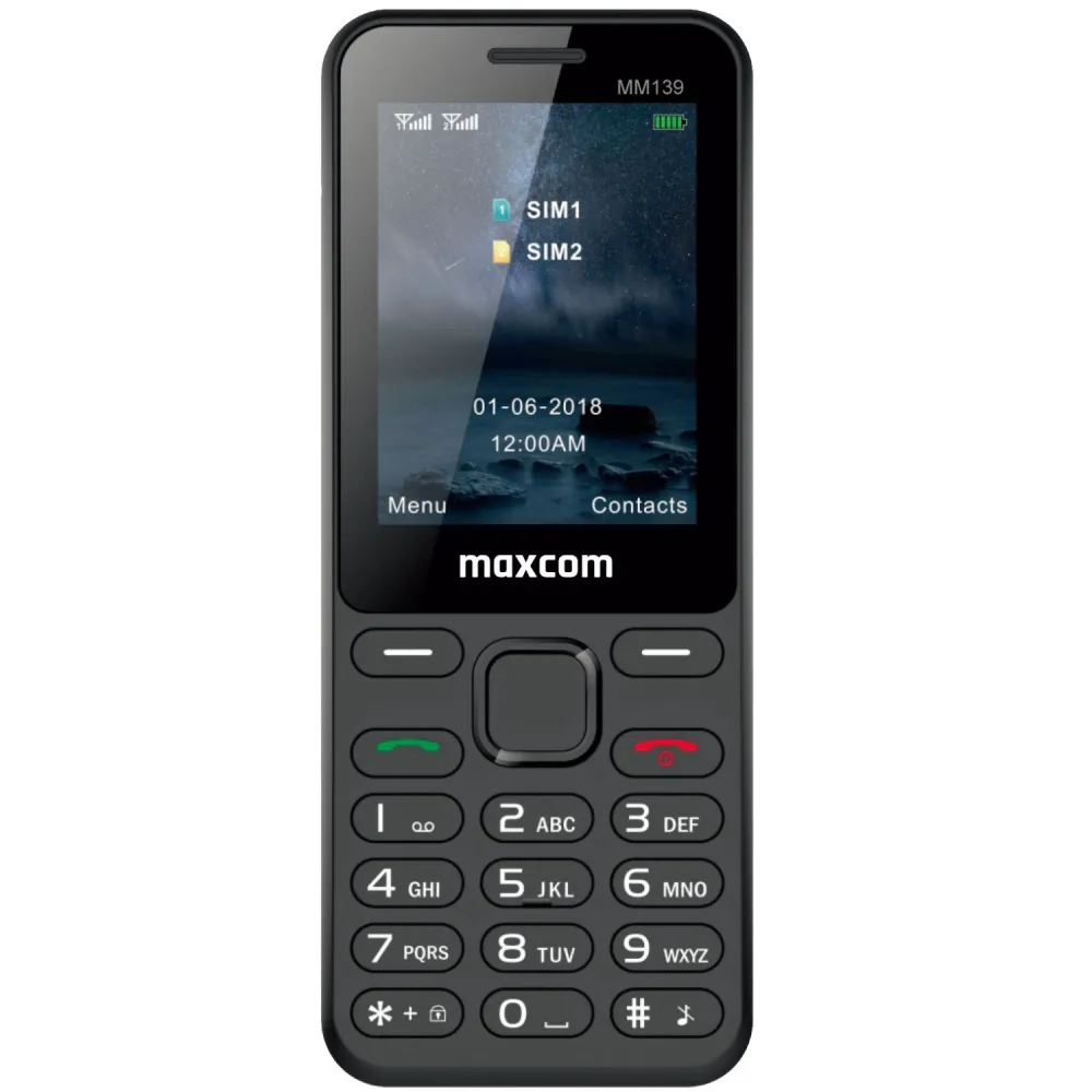 Telefon mm139 dual sim 2.4 black  mm139 black (include tv 0.5lei) Maxcom - 1