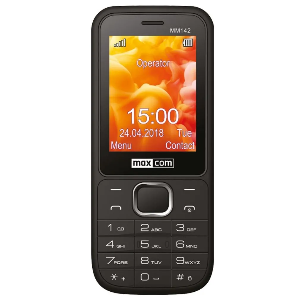 Telefon mm142 dual sim 2.4 black mm142 black (include tv 0.5lei) Maxcom - 1