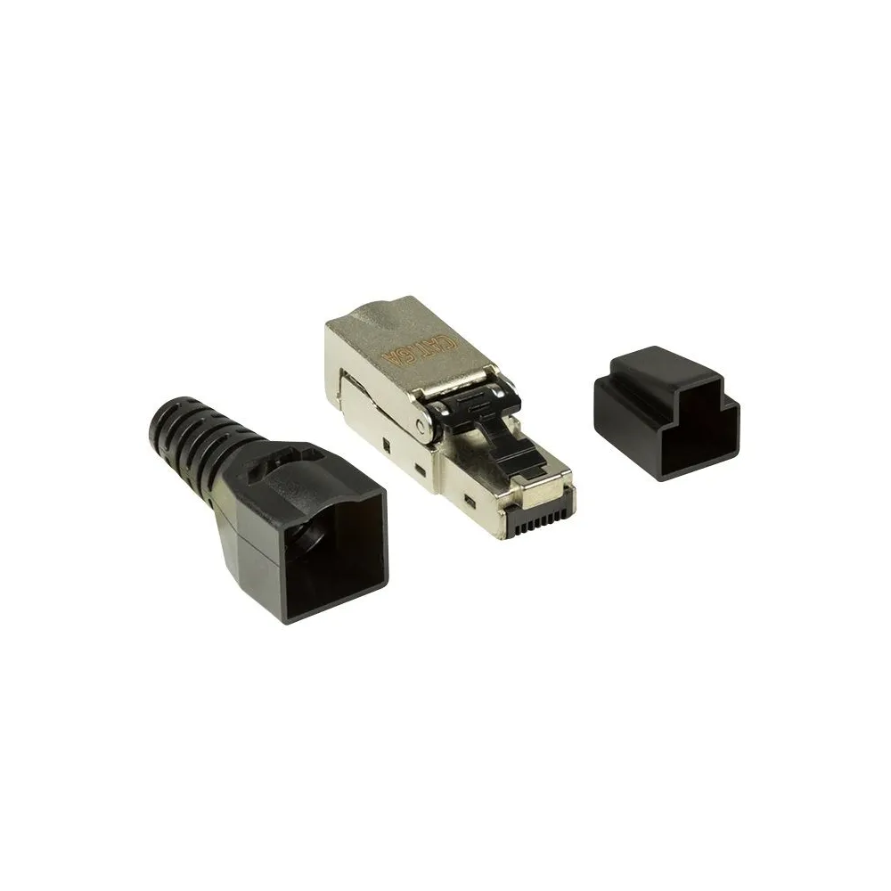 Mufa rj-45 logilink pt. cablu ftp sftp cat6a rj-45 (t) ecranat aliaj zinc ecranat manson pentru cablu solid/litat awg22-26 1  Lo