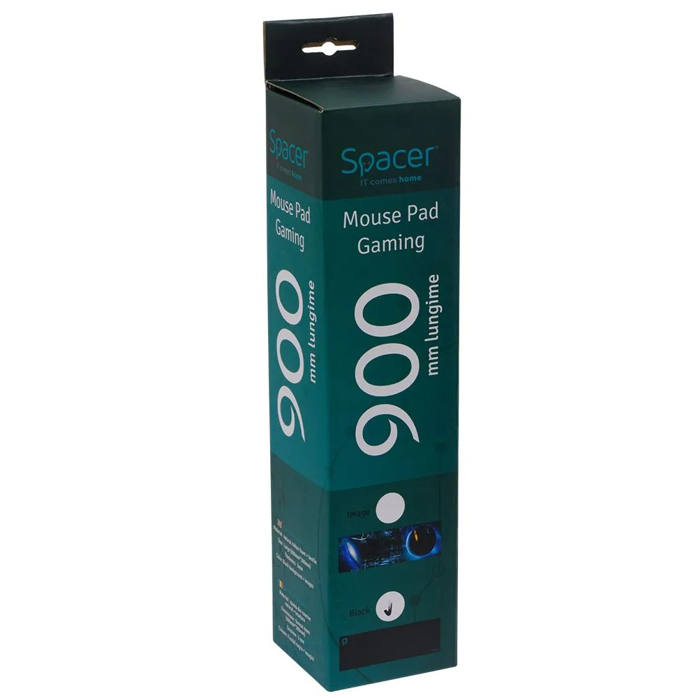 Mousepad spacer gaming cauciuc si material textil 900 x 300 x 3 mm negru sp-pad-game-b-bk Spacer - 1