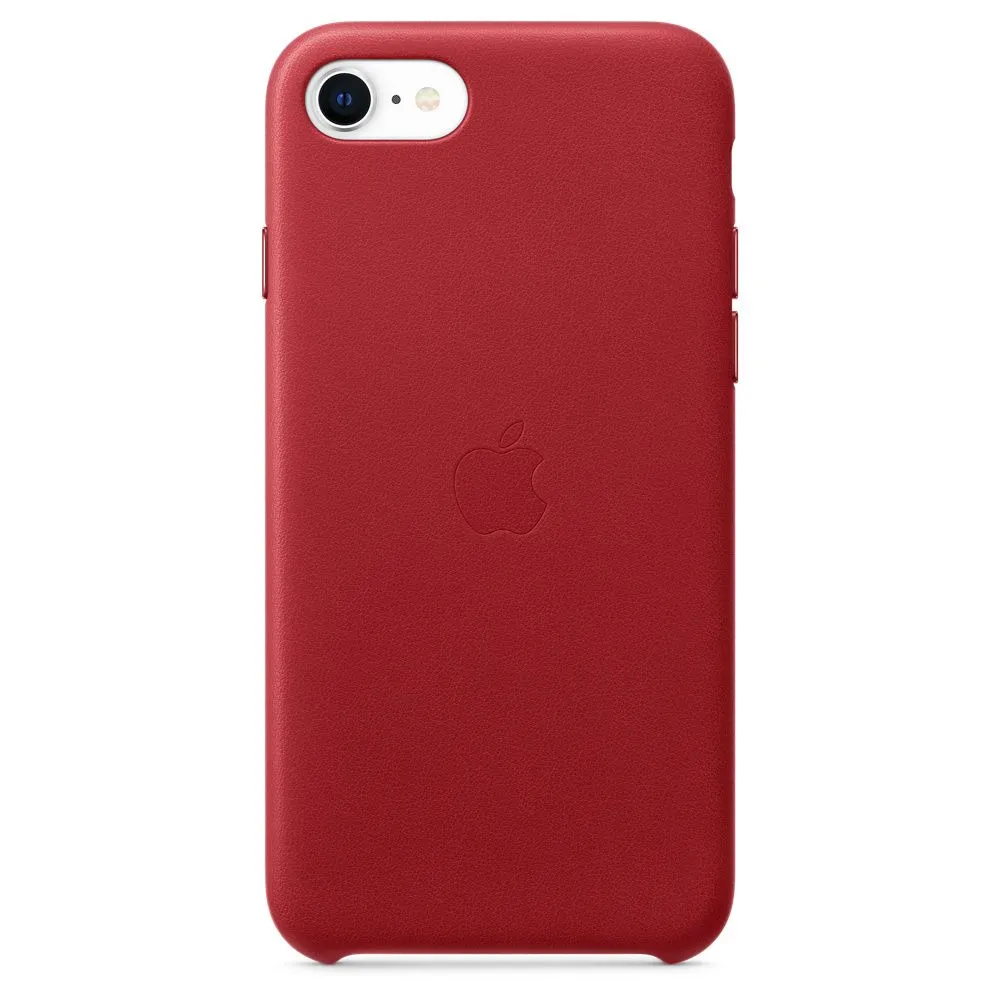 Apple iphone se2 leather case - (product)red mxyl2zm/a Apple - 1