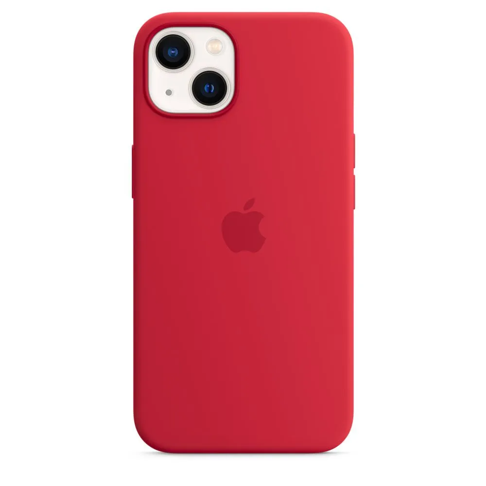 Apple iphone 13 silicone case with magsafe - (product)red mm2c3zm/a Apple - 1