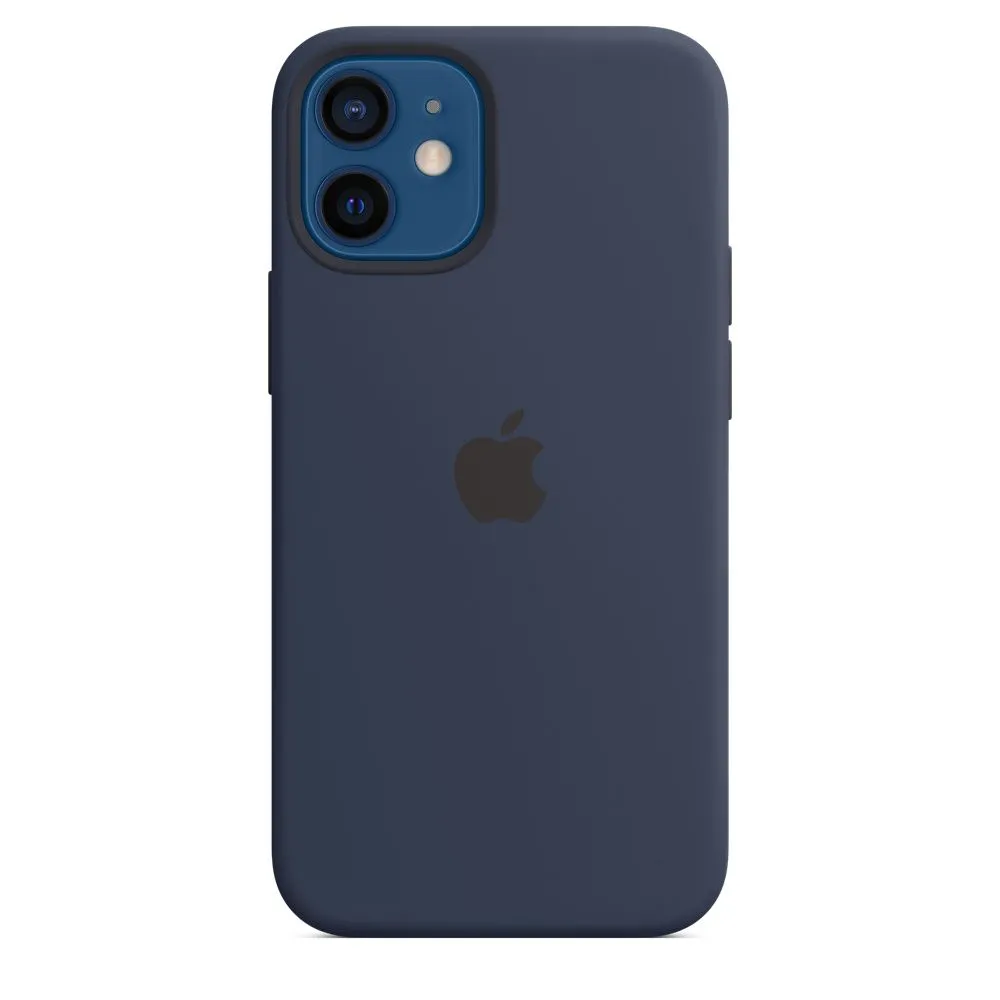Apple iphone 12 mini silicone case with magsafe - deep navy mhku3zm/a Apple - 1