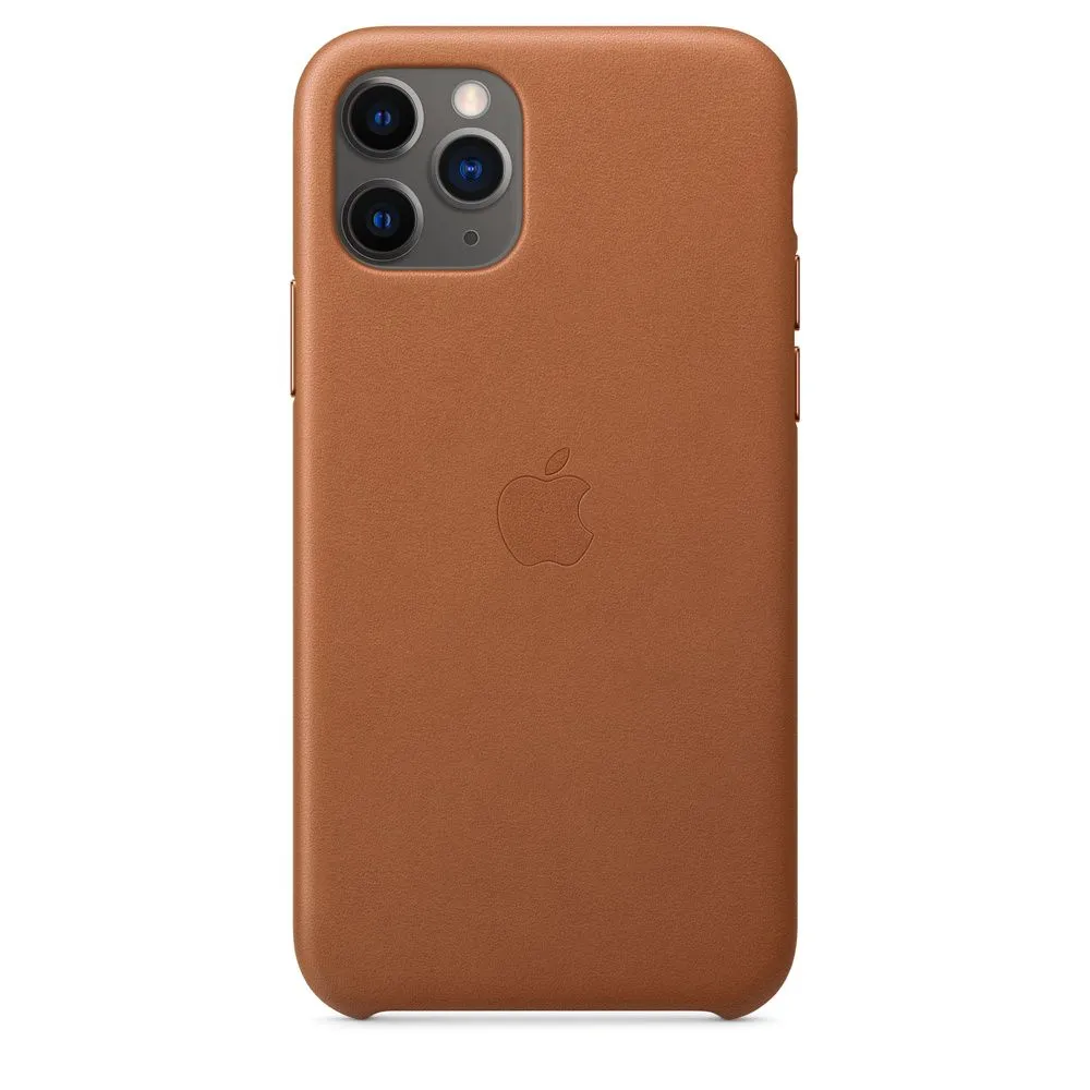 Apple iphone 11 pro leather case - saddle brown mwyd2zm/a Apple - 1