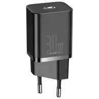 Incarcator retea baseus super si quick charge 30w 1 x usb type-c 5v/3a negru ccsup-j01 (include tv 0.8lei) - 6953156205062 Baseu