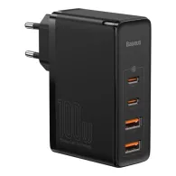 Incarcator retea baseus gan2 pro quick charge 3.0 100w 2 x usb type-c 5v/3a max 2 x usb 5v/3a max negru ccgan2p-l01 (include  Ba