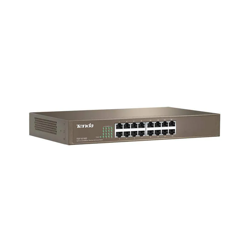 Tenda 16-port 10/100mbps switch tef1016d ieee 802.3 ieee 802.3u ieee Tenda - 1
