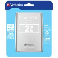 Verbatim Store 'n' Go hard-disk-uri externe 2048 Giga Bites Argint Verbatim - 2