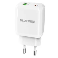 Incarcator retea cu cablu usb type-c - usb type-c blue power bcn5 1 x usb - 1 x usb tip-c alb  311347 (include tv 0.8lei) Blue p