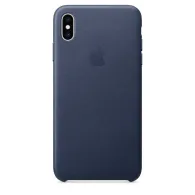 Apple iphone xs max leather case - midnight blue mrwu2zm/a Apple - 1