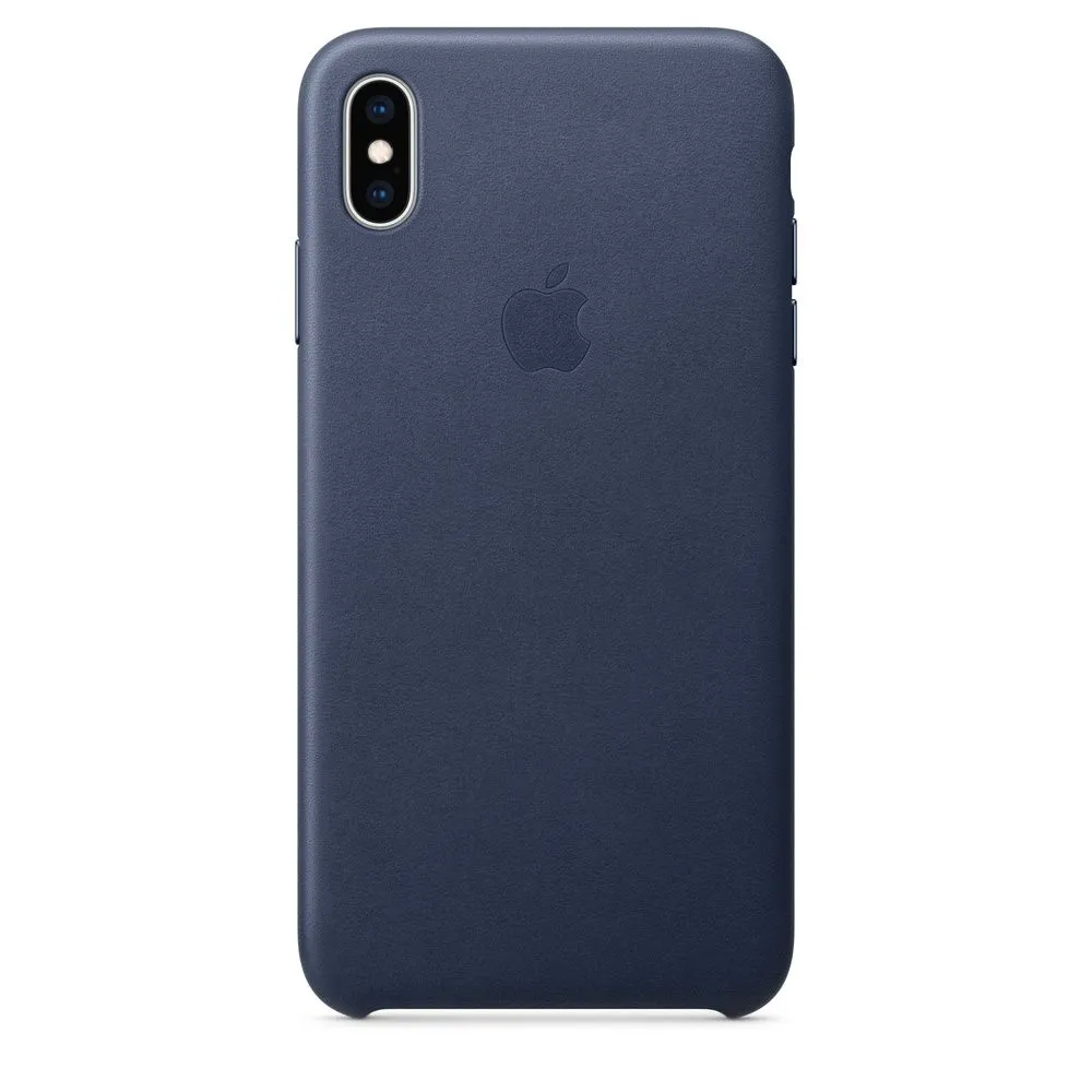 Apple iphone xs max leather case - midnight blue mrwu2zm/a Apple - 1