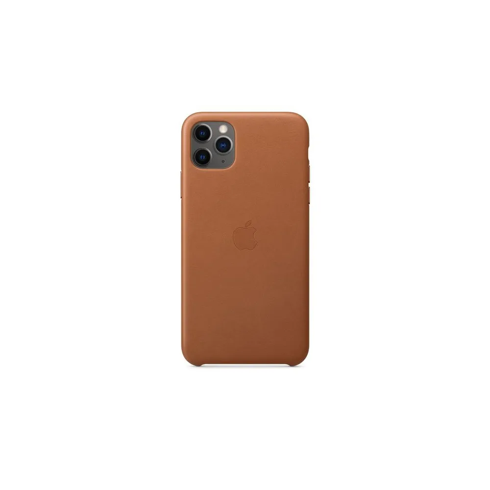 Apple iphone 11 pro max leather case - saddle brown mx0d2zm/a Apple - 1