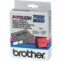 Brother TX-451 benzi pentru etichete Negru pe rosu Brother - 1